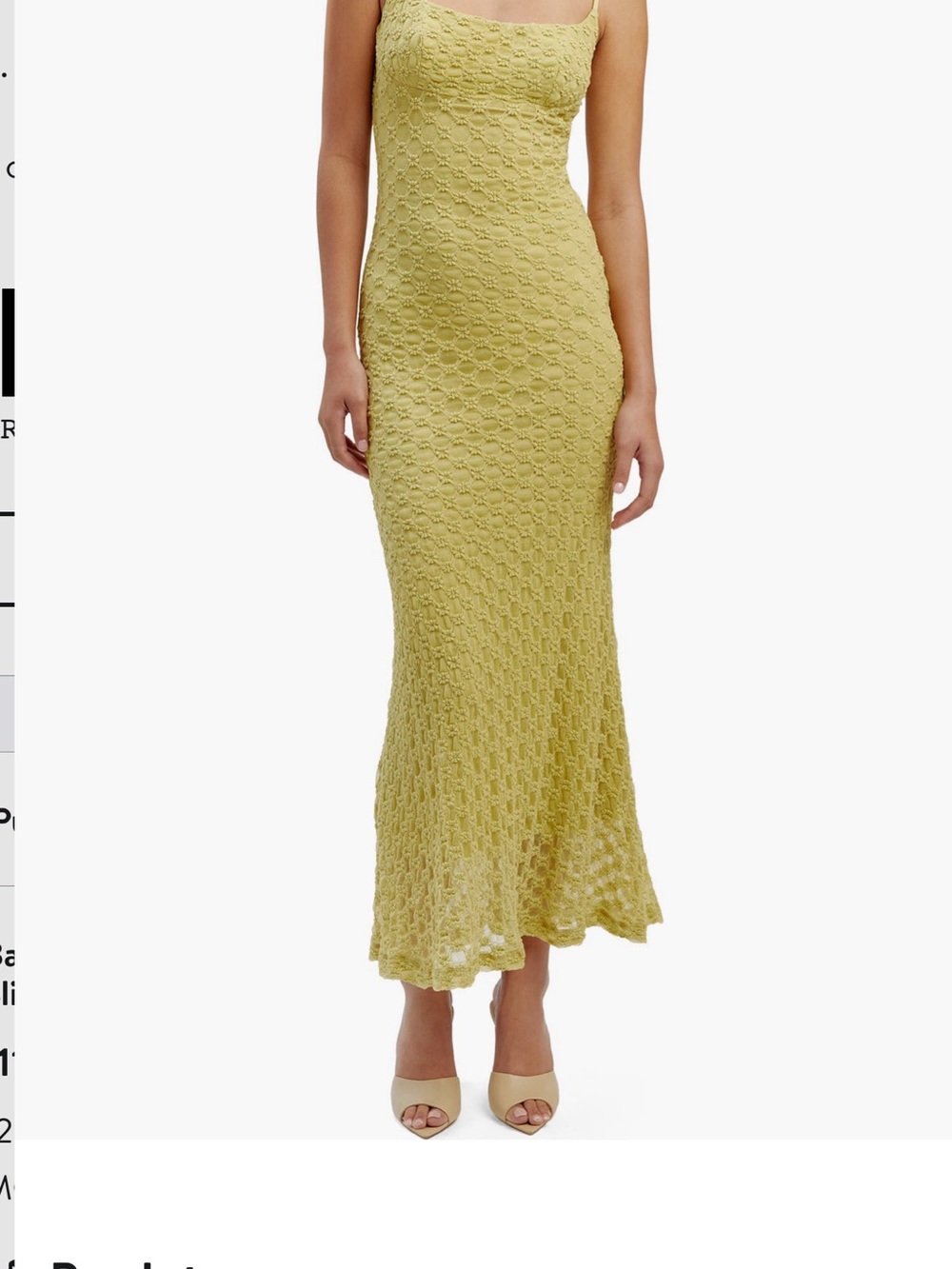 Bardot Chartreuse Green Maxi Skirt